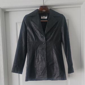 Michael Hoban Leather Women's Dark Leather Jacket